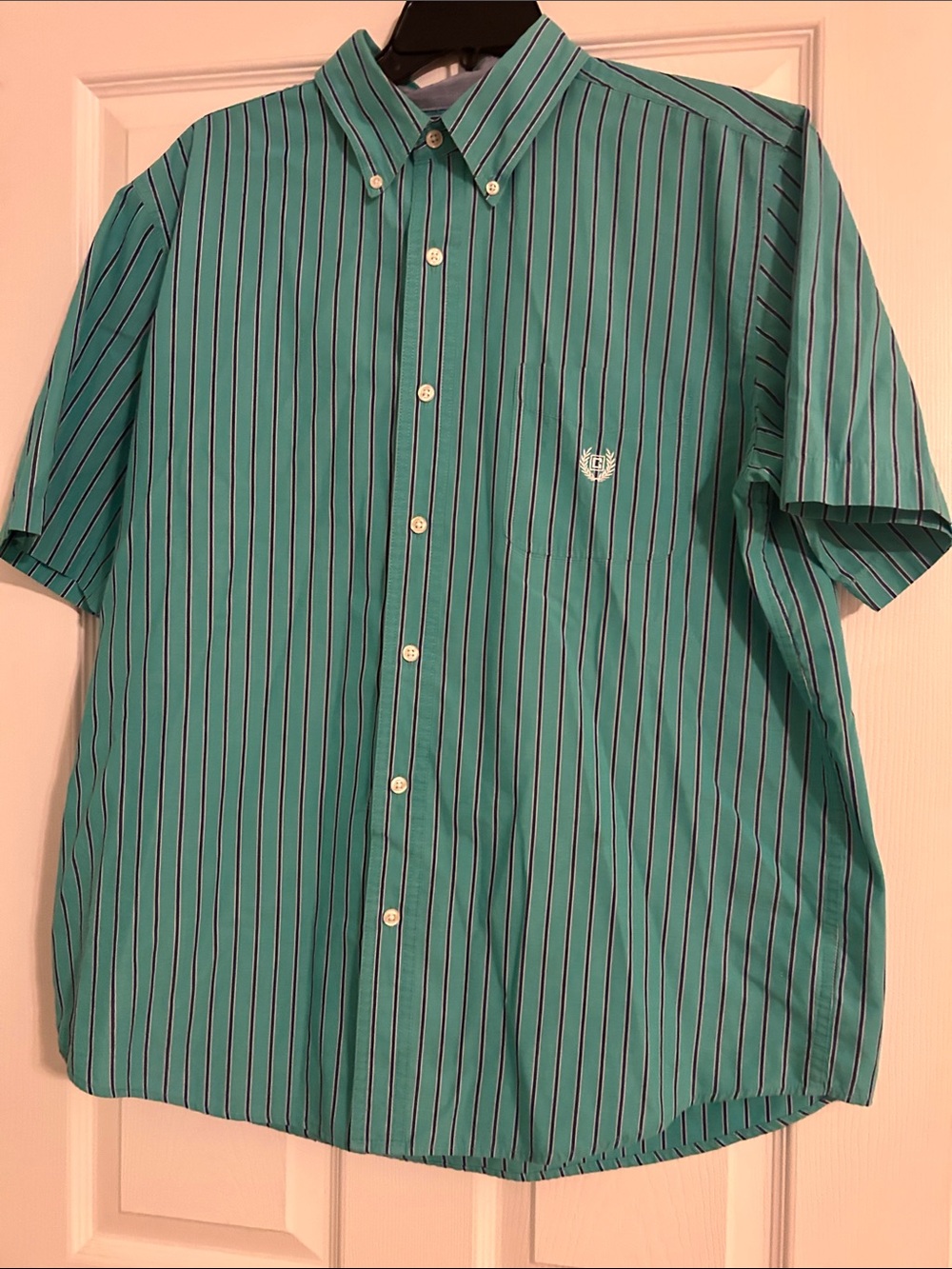 Chaps Men’s Mint Green Striped Button-Down Shirt